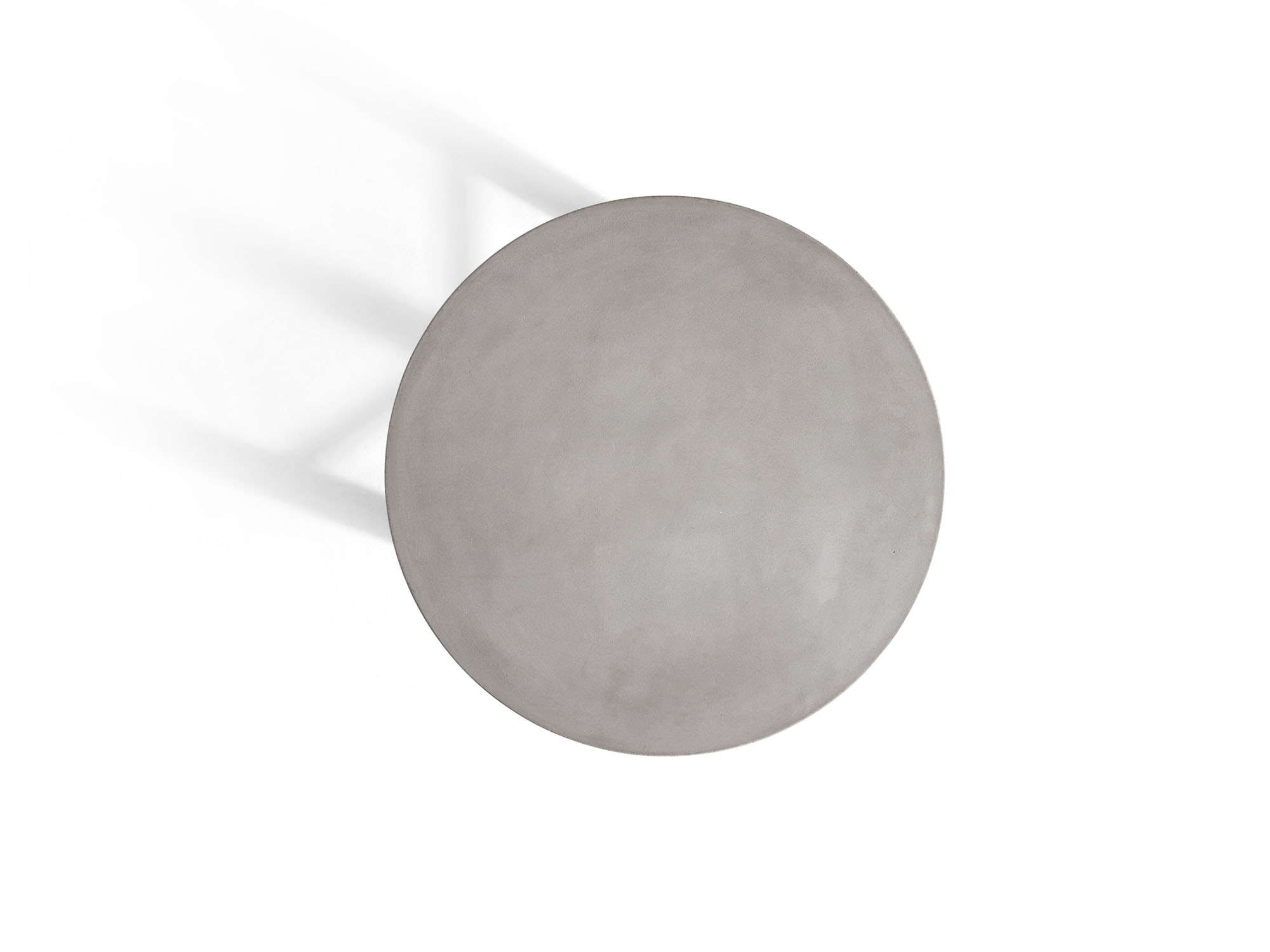 Overhead view of concrete outdoor side table
